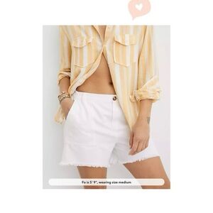 Aerie White adventure Shorts Relaxed Fit Lightweight